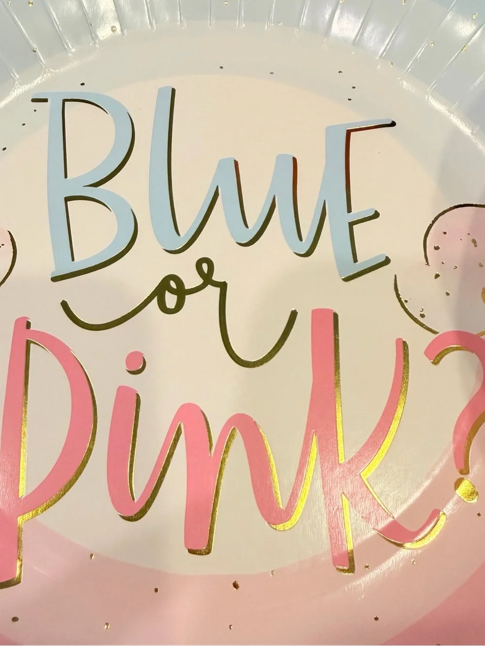 Gender Reveal Party Supplies Bundle Plates & Cups Blue or Pink